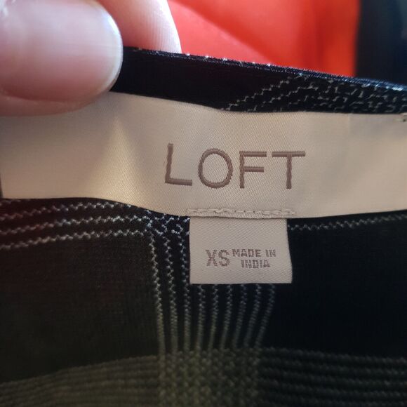 Loft Blouse Size XS Plaid Ruffle Button Long Sleeves Bohowestern Rodeo Western - Picture 10 of 15